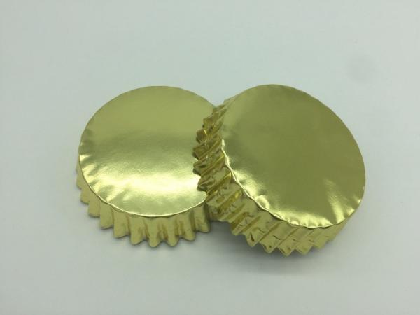 40GSM Aluminum Baking Cups , Gold Foil Mini Cupcake Liners / Holders / Wrappers