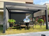 Modernos Bioclimáticos Alumínio Outdoor Pergola Mobiliário para casa motorizado Louvre teto jardim Louvered Canopy