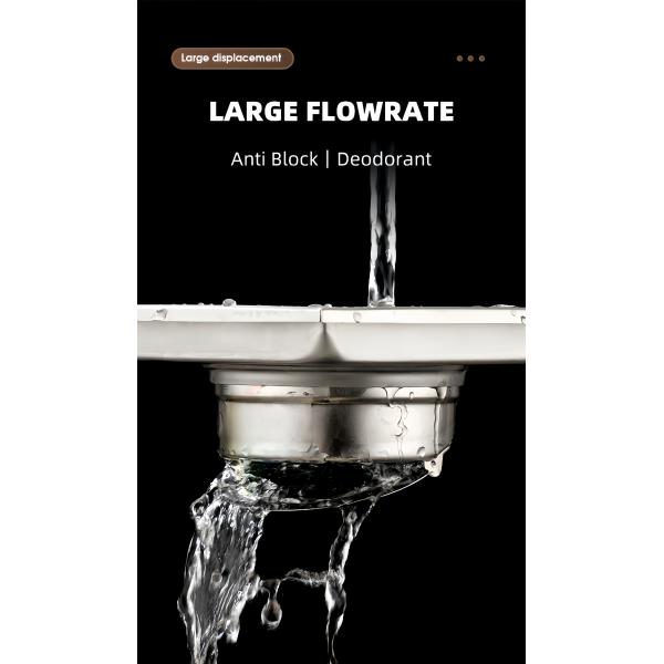 Luxury Bathroom Shower Accessories Floor Drain Premium Stainless Steel Fast Drainage