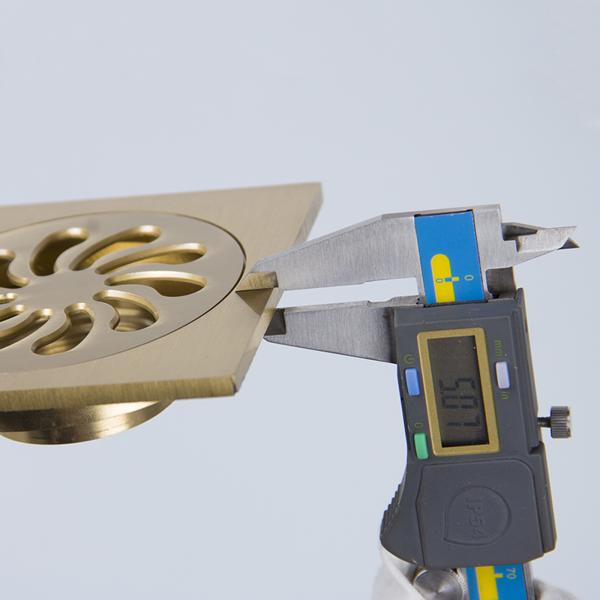 Square 100x100mm Brass Bathroom Floor Drain Strainer