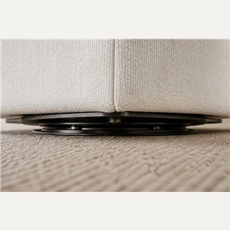 Contemporary Two-Tone 1-Seater Metal-Base Swivel Chair TR-H003