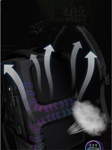 Oxford ABS Shell Business Backpacks School College Tablet Travel Backpack 25L Capacity