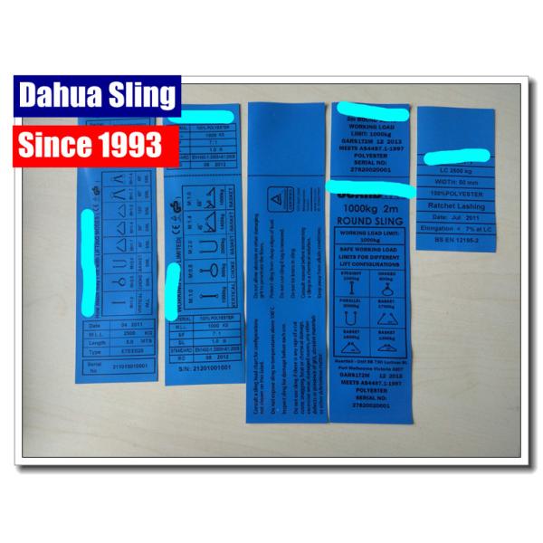 White Polyester Crane Endless Lifting Slings , 2 Ton Industria Flat Webbing Sling