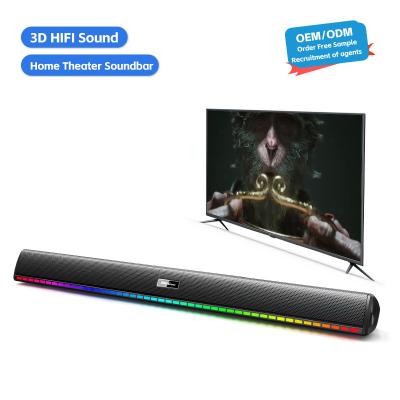 Black TV Sound Bar With Subwoofer Active Speaker Wireless Multimedia For Black Myth Goku Home Theatre System