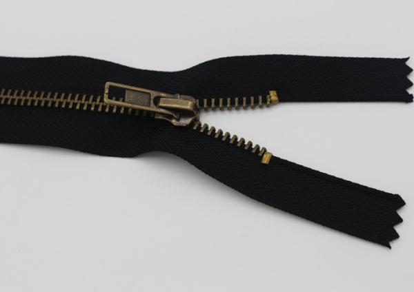 H65 Metal Brass Nomex Aramid Fire Retardant Zippers Heat Resistance For Uniforms
