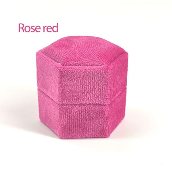 IS41 Rose red Velvet Ring Packaging Box Elegant Jewelry Gift Box