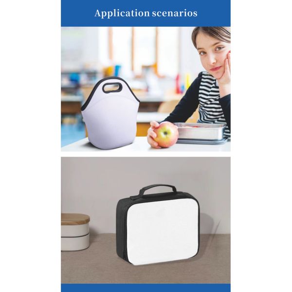 Wholesale Sublimation Lunch Bags Custom Insulated Lunch Box Bag for Adult Heat Press Polyester Lunch Bag for Kids School Office