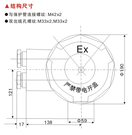 Головка термопары нержавеющей стали водоустойчивая для кабельного соединения, UL