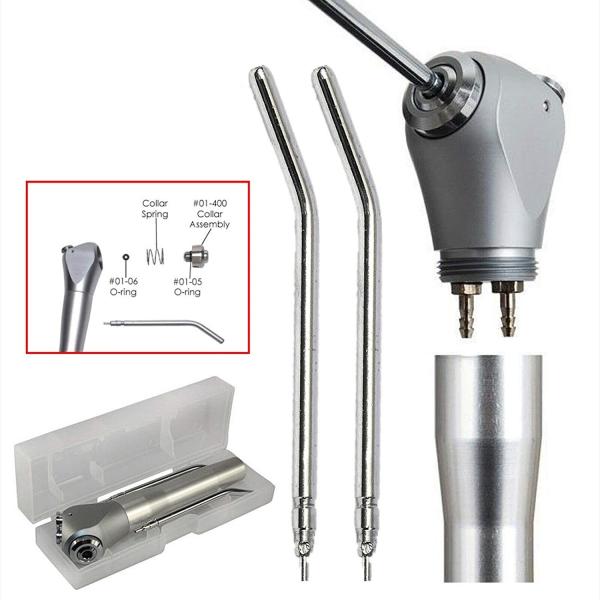 3 Way Syringe Dental Polishing Kit Air Water Spray Triple Handpiece 2 Nozzles Tips