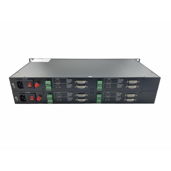 Rack 1080P/60Hz Lossless Dvi To Fiber Video Converter Transceiver Receiver single core 4 channel