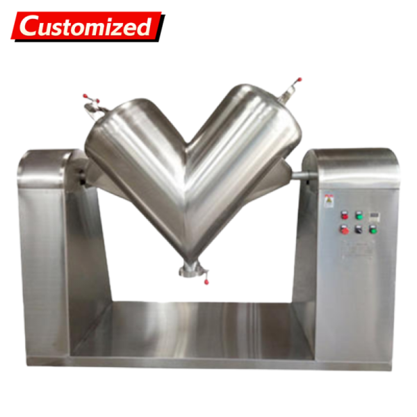 Custom V-type Mixer Stainless Steel Blender Food-Grade Rapid Mixing for Powdered and Granular Materials Suitable for Pharmaceutical, Chemical, Food Industries