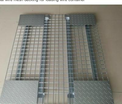 Reposadero de paletas de acero galvanizado cubierta de alambre 50 * 100mm 100 * 100mm rejilla de malla para estanterías