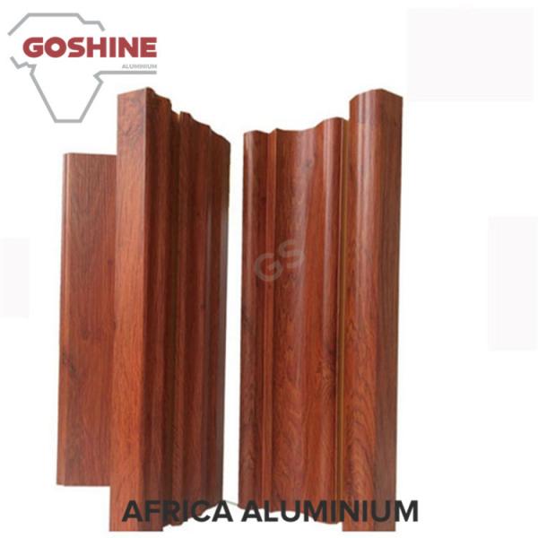 Foshan aluminum sliding windows profiles wooden color with decoration glass