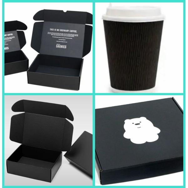 110g +110g +110g Black Corrugated Board For Cosmetic Box E Flute 700 x 1000mm