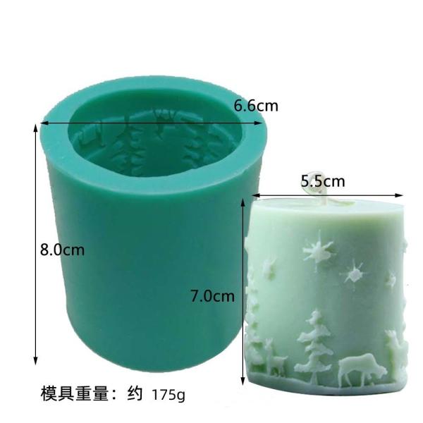 Molde de Navidad de silicona para bricolaje vela de cera jabón arte de artesanía pastel de chocolate decoración del hogar