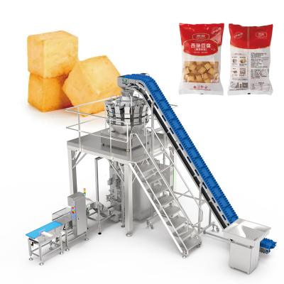 Máquina automática VFF Multihead Pesadora de saladas Vegetais em sacos Máquina de embalagem de frutas e vegetais