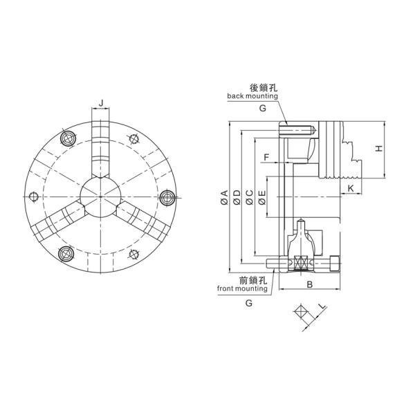 Установка цыпленка переченя челюсти СК 3 передняя и задняя