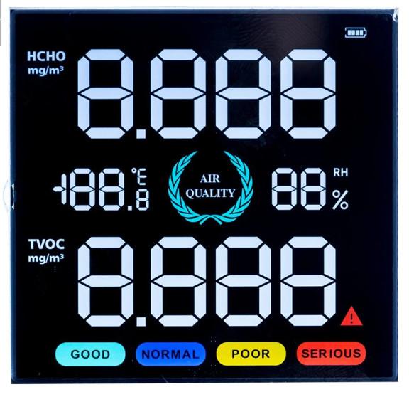 VA Air Detector Negative LCD Display VDD 4.5V Negative Transmissive LCD