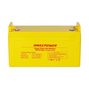 Boat 12v 165ah Deep Cycle Battery Low Voltage Solar Battery Cycle Life 2000