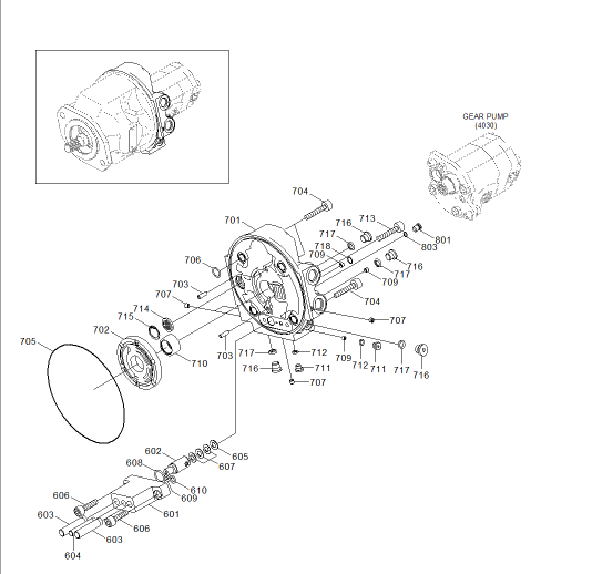 Части экскаватора R55 R60 гидравлические для насоса AP2D28 31M8-15020