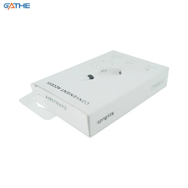 Custom OEM White Foldable Bluetooth Earphones Cardboard Packaging Boxes For Wireless Earbuds
