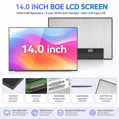 WUXGA TFT LCD Display Panel 14.0 Inch 30 Pin eDP Display 1920x1200 For Laptop And Industrial Applications