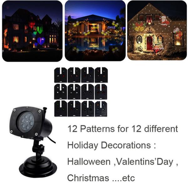 4W RGB Rotating Projection Led Lightsled Christmas Snow Light