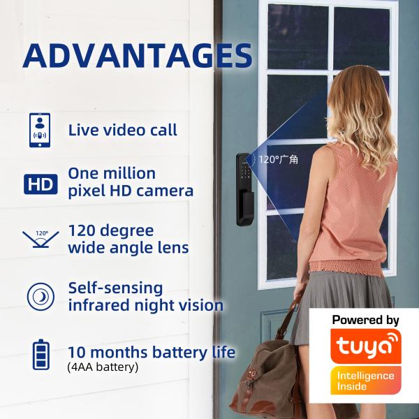 Fully Auto Smart Lock with WiFi Bluetooth Fingerprint and Key