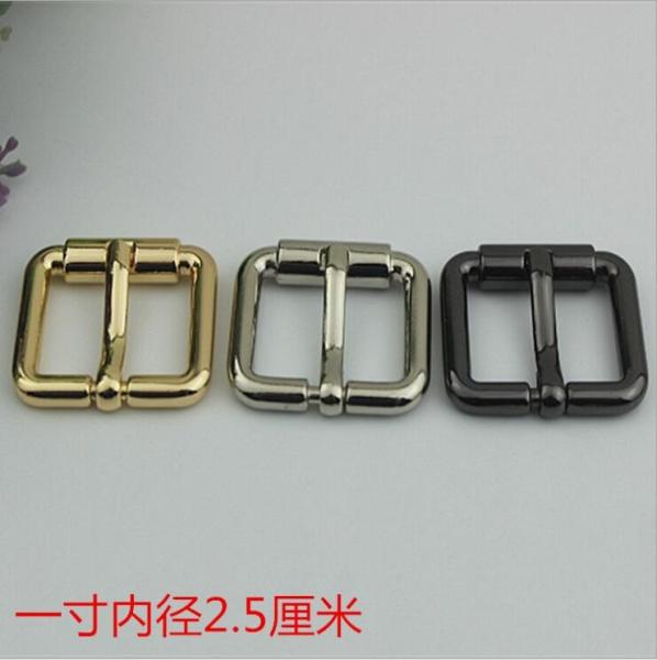 Bag Parts Accessories Zinc Alloy Shiny Gold 25 MM Roll Pin Belt Buckle For Sales