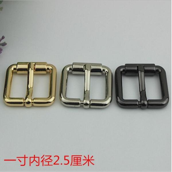 Bag Parts Accessories Zinc Alloy Shiny Gold 25 MM Roll Pin Belt Buckle For Sales