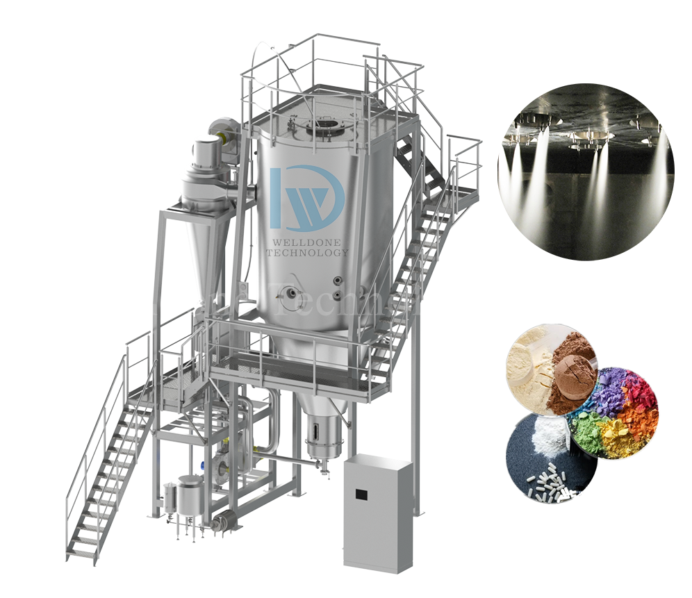 Energy Saving And Environmental Friendly Powder Spray Drying Machine Spray Dryer