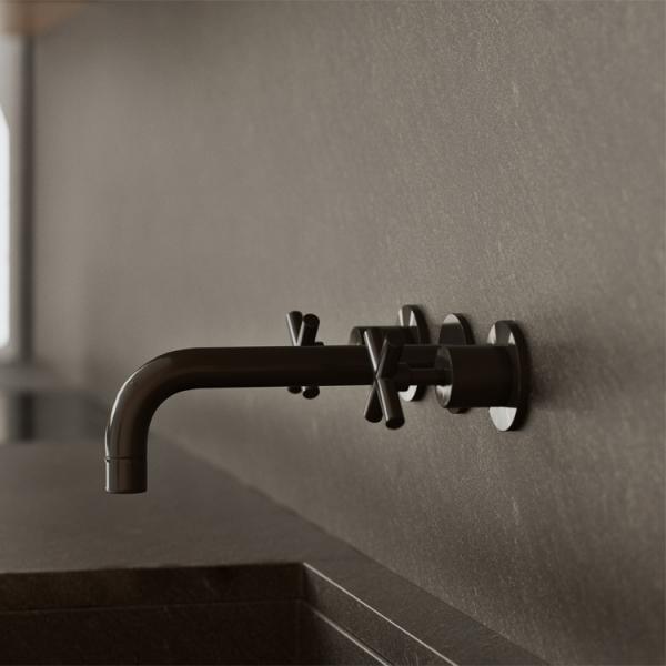 Armarios de cocina contemporáneos únicos del PVC de Matte Black Kitchen Cabinets del diseño