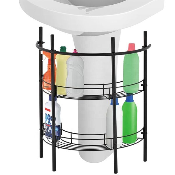 3 Tier Multipurpose Bathroom Organizer Shelf Adjustable Shelf Under Sink Storage Rack Bathroom Tool Rack