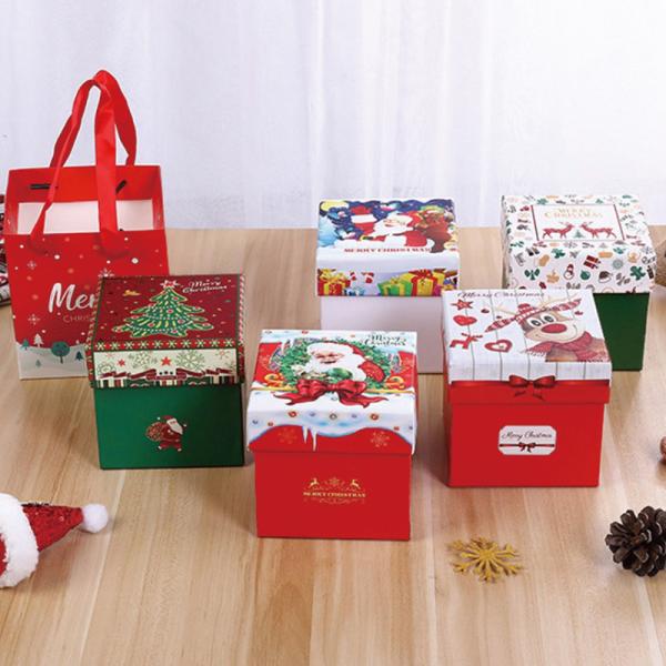 Panton Color Printing 300gsm Christmas Apple Gift Candy Box