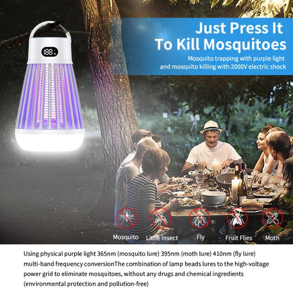 3-In-1 Mosquito Killer Lamp Outdoor Camping Light Charging Night Light Home Mosquito Catcher