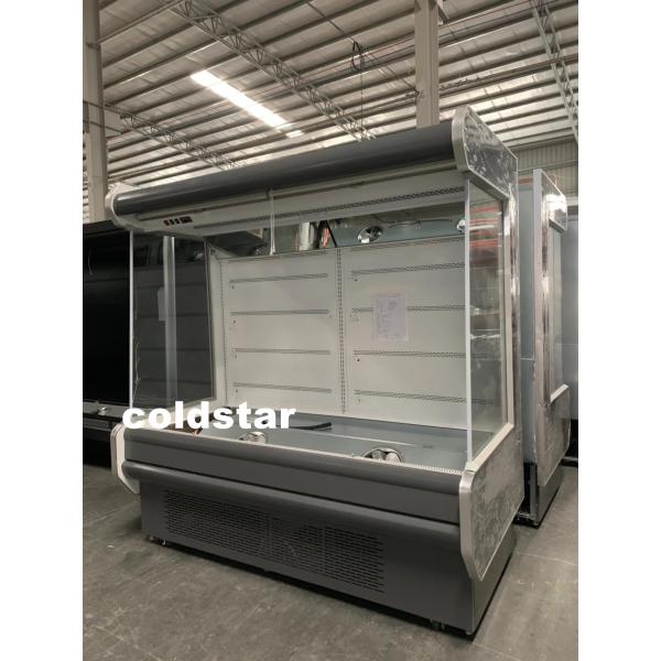 Commercial Multi Deck Upright Air Curtain Open Beverage Display Chiller