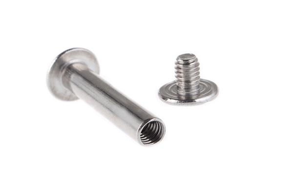 Stainless Steel Chicago Binding Barrels and Screws Big Truss Head Slotted Drive Butt Screws