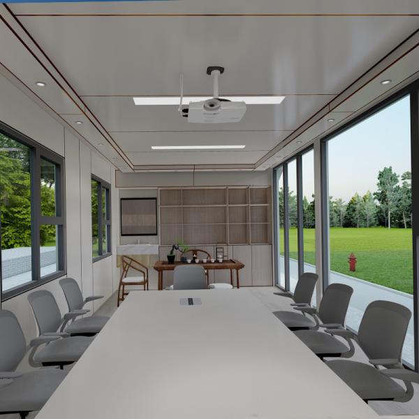 LED Lights Customizable Design Prefabricated Capsule Office for Mobile Module Housing