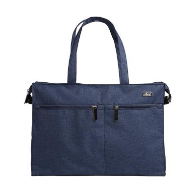 Blue Messenger Padded Laptop Bag , Briefcase Computer Bag Solid Hand Hold Belt