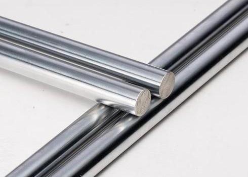 1045 / 45C Hard Chrome Plated Steel Rod  Chrome Round Bar 800 - 1200 HV Surface Hardness