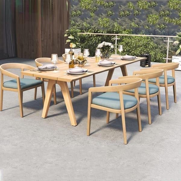 Solid Teak Patio Furniture Modern Outdoor Dinner Sets for Garden Bistro Coffee Table