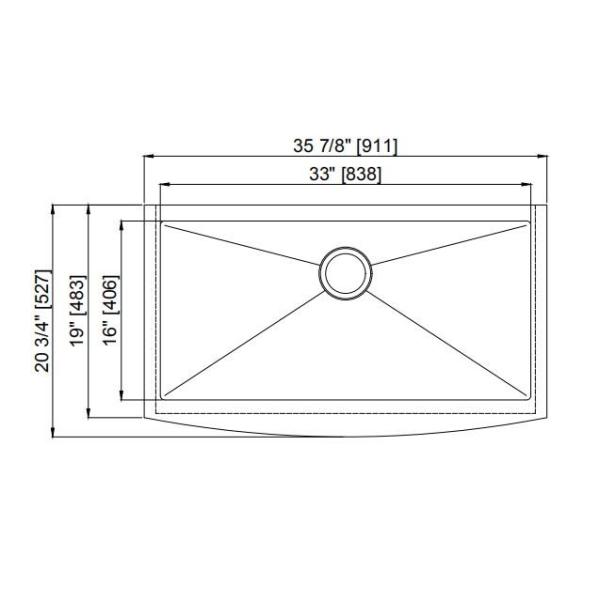 Household Apron Stainless Steel Kitchen Sink With Sound-Seadening Pads