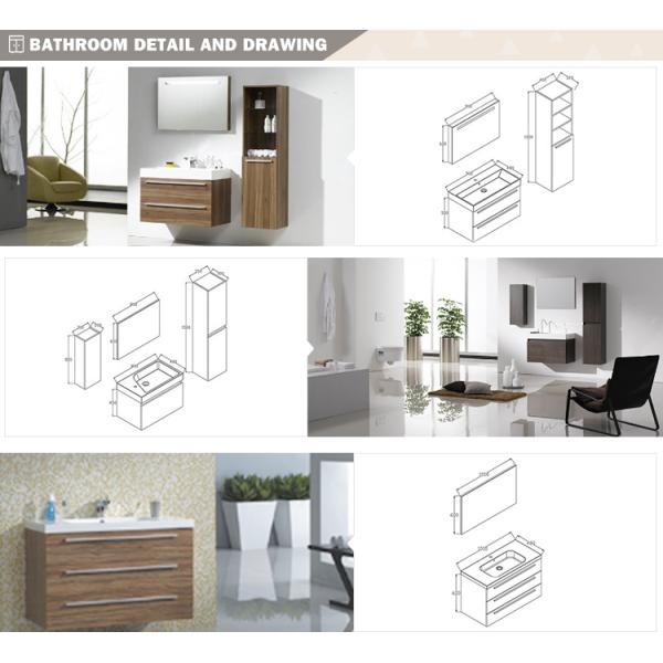 Gabinetes de almacenamiento modernos simples clásicos del salón de belleza del hotel del sistema de los muebles del cuarto de baño