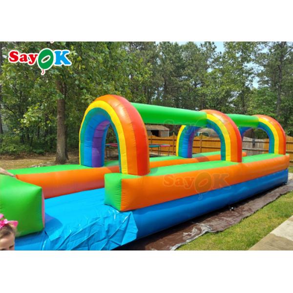 Водные горки ПВК водных горок радуги раздувные для кроссовера детей на открытом воздухе