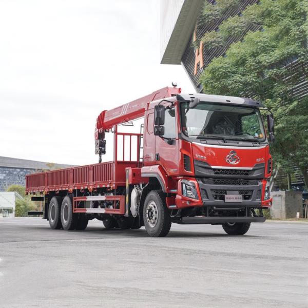 Hydraulic Pulling Flatbed Truck-Mounted Crane 8 Ton 10 Tyre Crane Truck with Tray