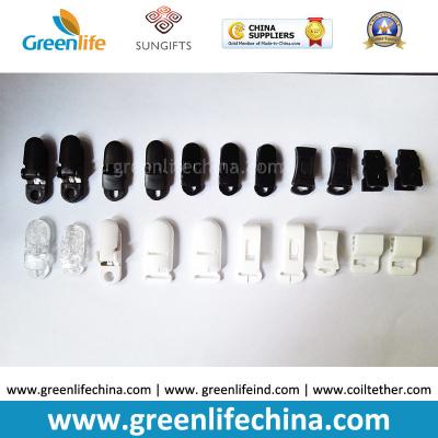 Plastic ABS Clasp Clips Black White Clear Colors
