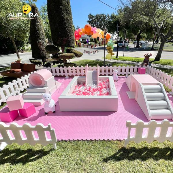Equipamento de brinquedo branco rosa preço de fábrica de alta qualidade crianças centro comercial interior