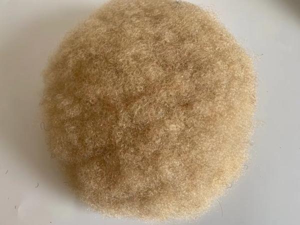 Full skin afrto toupee PU toupee with small knots high density afro toupee 613 color afro hair