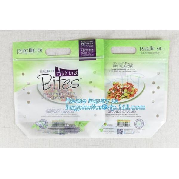 good shrinkage fresh fruit PP bag, Slider Ziplock Storage Bag for Fruit, slider zipper bag grape bag for fruit and veget