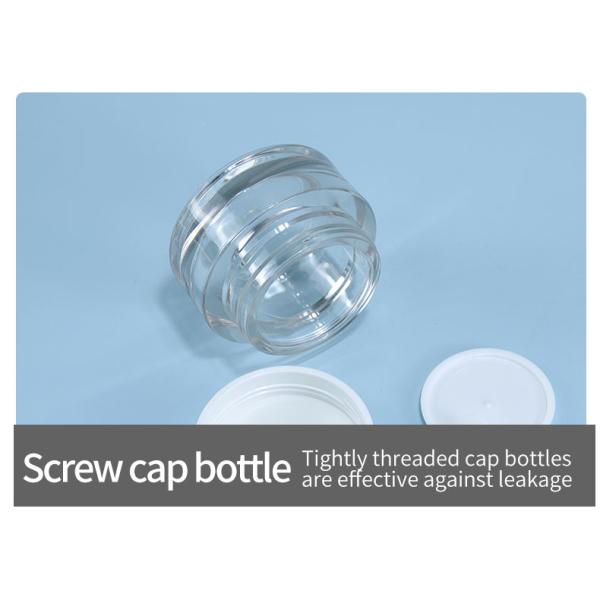 Jarrón de acrílico de doble pared transparente 50G para crema cosmética